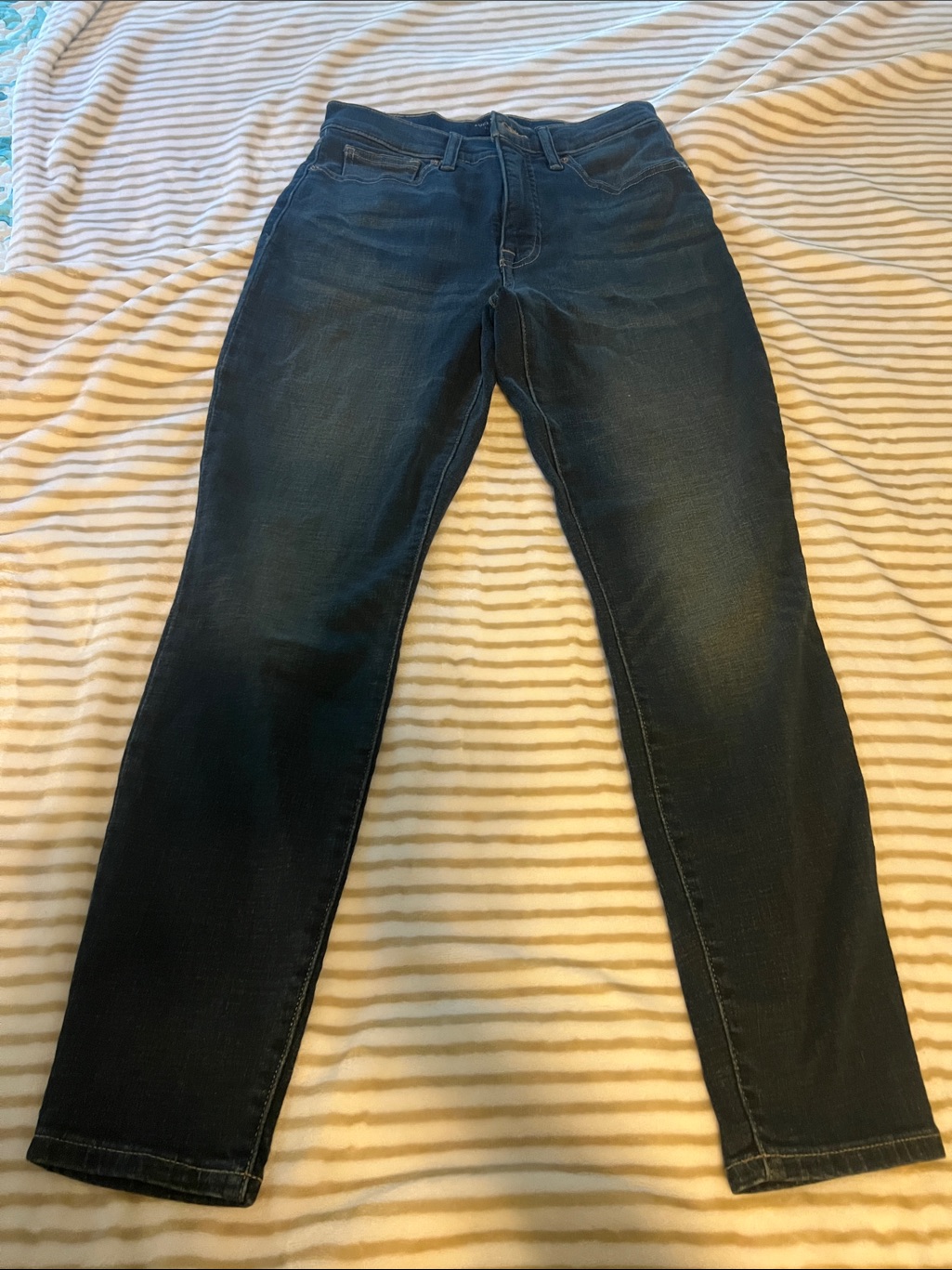 Lucky Brand Women's Dark Blue Ankle High Rise Skinny Bridgette